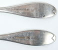 Carl Gustaf Högstedt, matskedar, 2 st, silver, Kalmar, 1830 och 1831.