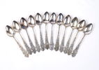 Kaffeskedar, 12 st, silver.
