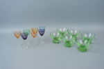 Likörglas & punschkoppar, 7+6, glas, 1900-tal.