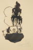 Oidentifierad konstnär, siluettetavlor, 2 st, signerade, 1926. 