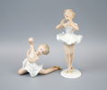 Figuriner, 2 st, porslin, Wallendorf.