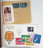 Brev, samlarmynt, sedlar och frimärken, bl.a postfriska, ett parti.