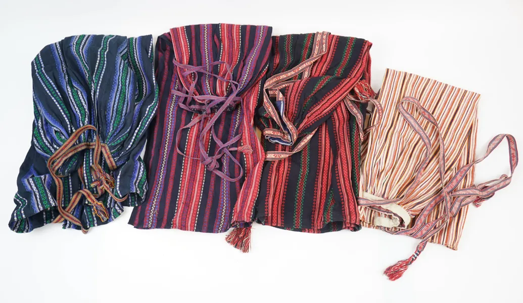 Förkläden, 4 st, allmogetextil.
