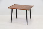 Bord, hjultrissor, teak.
