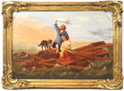 Thomas Svaneskog, olja på duk, signerad, 1862.