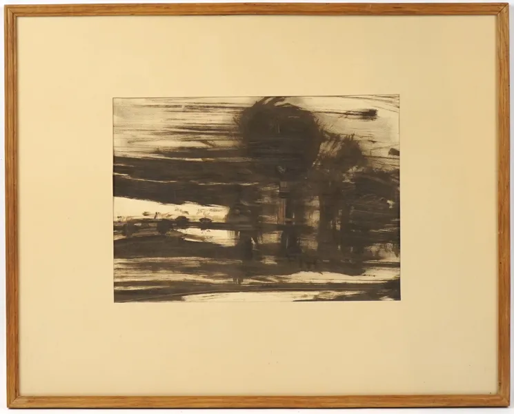 Helge Lundström, blandteknik, signerad,1968.