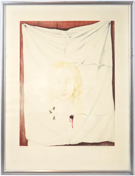 Bert-Johnny Nilsson, litografi 103/150, signerad, 1976.