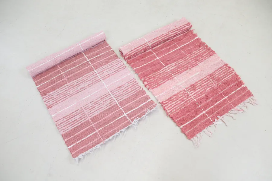 Trasmattor, 2 st, textil, "Leksand", Strehög.