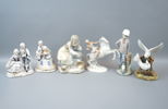 Figuriner, 6 st, porslin, bl.a Lladro.
