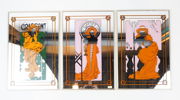 Spegel med Art Nouveau motiv, 3 st.