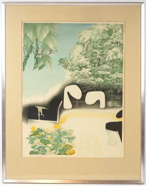 Carl Otto Hultén, litografi 320/330, signerad.