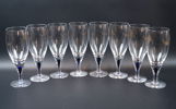 Erika Lagerbielke, vitvinsglas, 8 st, ''Intermezzo'', Orrefors.