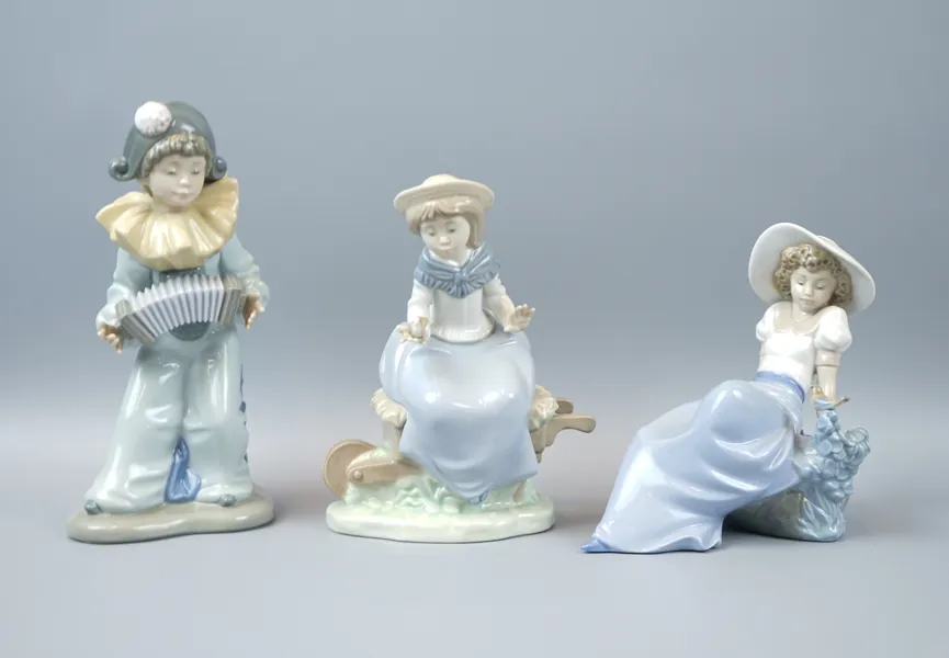 Figuriner, 3 st, porslin, Lladro.