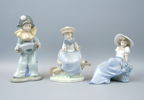 Figuriner, 3 st, porslin, Lladro.