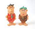 Figurer, 2 st, Fred Flinta och Barney, plast, Hanna-Barbera Productions.