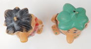 Figurer, 2 st, Fred Flinta och Barney, plast, Hanna-Barbera Productions.