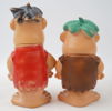 Figurer, 2 st, Fred Flinta och Barney, plast, Hanna-Barbera Productions.