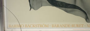 Utställningsaffisch, Barbro Bäckström, Bärande-Buret, Västerbottens Museum, Umeå, 1992-1993.