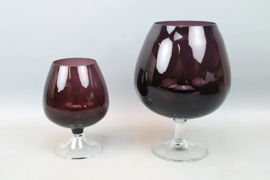 Monica Bratt, vaser, 2 st, glas, Reijmyre.