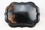 Bricka, metall, bemålad, 1800/1900-tal.