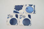 Josef Frank, "La Plata", bordstabletter och coasters, 5+4 st, Firma Svenskt Tenn.