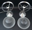 Bordslampor, ett par, metall/glas.