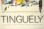 Utställningsaffisch, Jean Tinguely, Sculpture & Machines, The Tate Gallery, 1982.