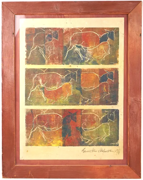 Elisabet Ahlner Malmström, blandteknik, signerad, 1994.