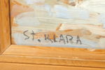 Oidentifierad konstnär, ''St.Klara'', olja på pannå, monogramsignerad P.S.N, 1948.