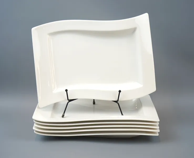 Tallrikar, 6 st, porslin, ''New Wave'', Villeroy & Boch.