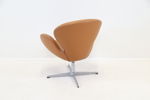 Arne Jacobsen, snurrfåtölj, skinn/metall, "Svanen", Fritz Hansen.