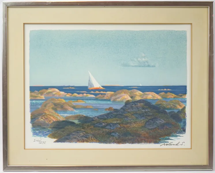 Roland Svensson, litografi 244/275, signerad.