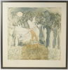 Helmtrud Nyström, ''På väg till New York'', färgetsning, 57/75, signerad, 1975.