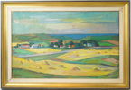 Gerhard Wihlborg, ''Mognande fält, Hammar'', olja på duk, signerad.