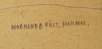 Gerhard Wihlborg, ''Mognande fält, Hammar'', olja på duk, signerad.