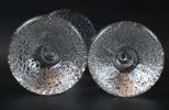 Timo Sarpaneva, ljusstakar, 2 st, glas, ''Festivo'', Iittala, Finland, signerade.