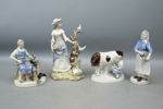Figuriner, 4 st, porslin, bl.a Tengra.