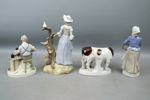 Figuriner, 4 st, porslin, bl.a Tengra.