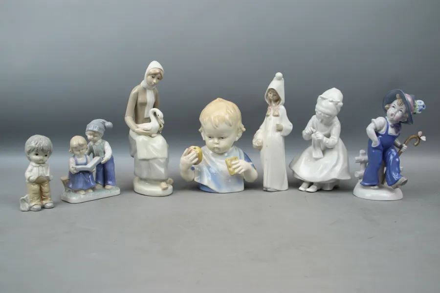 Figuriner, 7 st, bl.a Lladro.