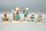 Figuriner, 5 st, porslin, bl.a Goebel.