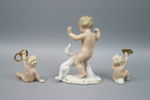Figuriner, 3 st, porslin, bl.a Wallendorf 1764.