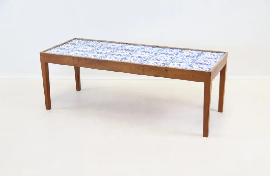 Soffbord, teak/kakel.