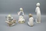 Figuriner, 4 st, porslin, bl.a. Lladro.