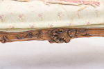 Soffa, skuren valnöt/textil, nyrokoko, 1800-talets slut.
