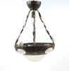 Taklampa, glas/koppar.