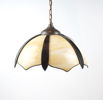Taklampa, glas/metall.