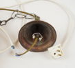 Taklampa, glas/metall.