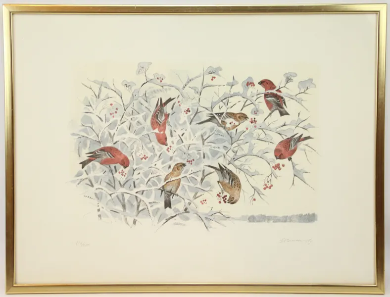 Gunnar Brusewitz, litografi 103/200, signerad.