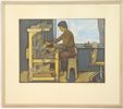 Erik Wessel-Fougstedt, litografi, signerad.