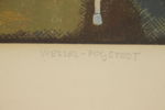 Erik Wessel-Fougstedt, litografi, signerad.